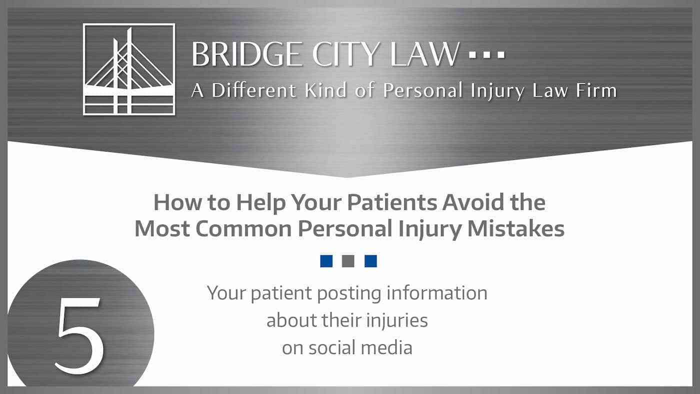 #5 MISTAKE: Your patient posting information about their injuries on social media